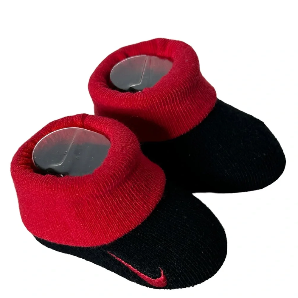 Nike Kids 2-Pair Pack Marled Knit Booties (Infant) (Gym Red) Boys Socks